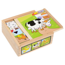 Іграшка для розвитку дерев'яні кубики в пеналі IE111