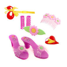 Набір дитячих аксесуарів з заколками і туфлями для дівчинки ID141