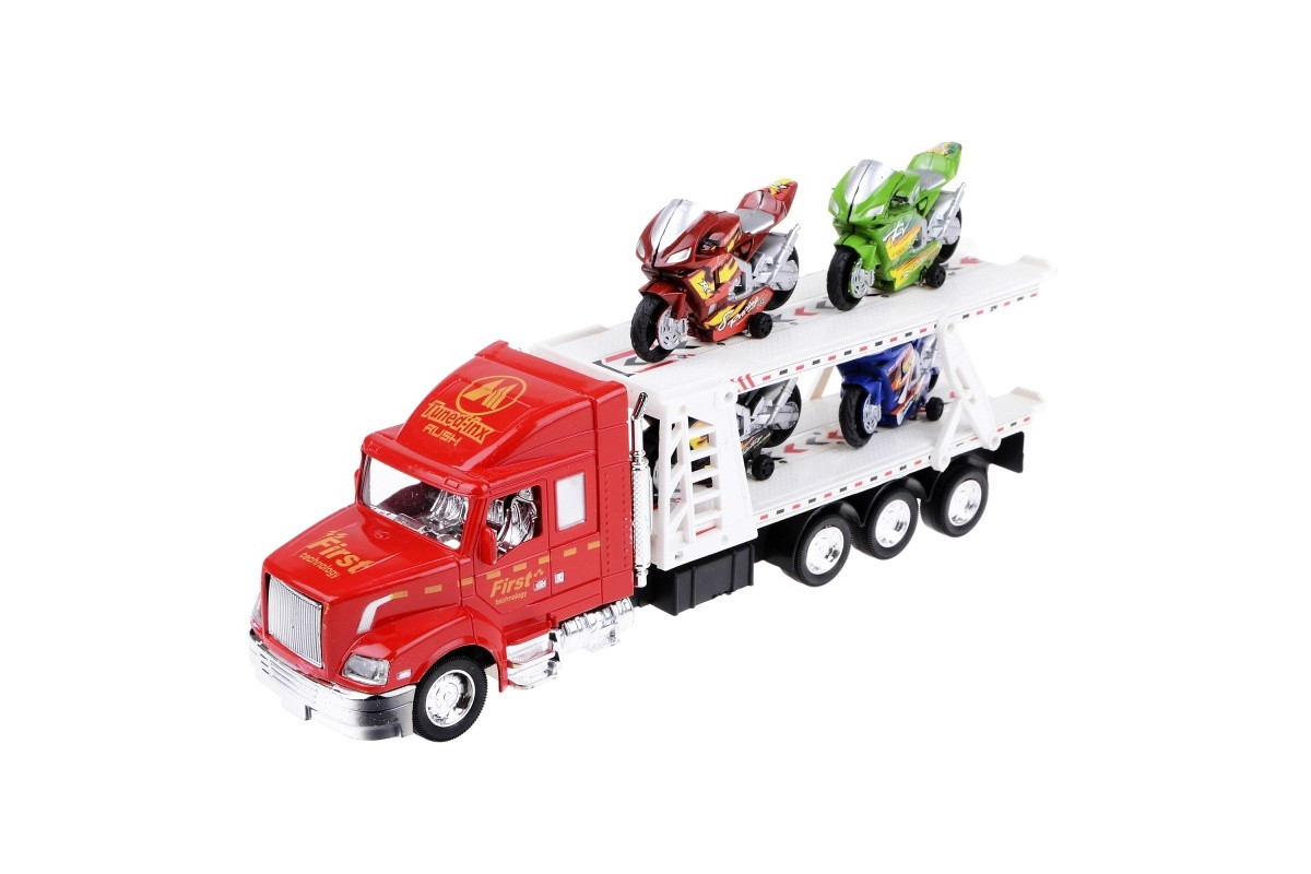 Іграшкова вантажівка з платформою для машинок IM76D 