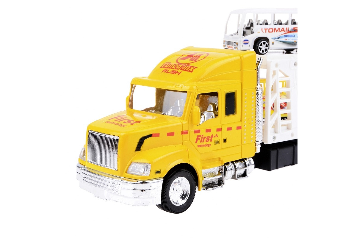 Іграшкова вантажівка з платформою і автобусами IM75A