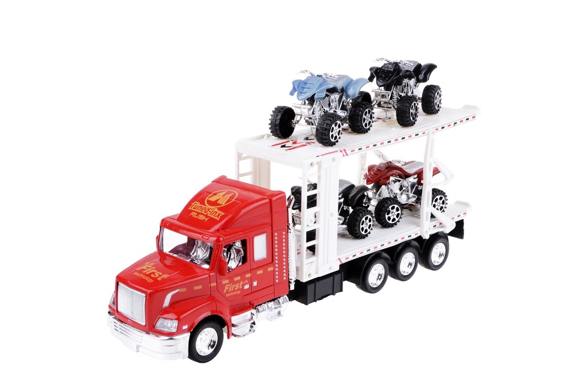 Іграшкова вантажівка з платформою для машинок IM80B